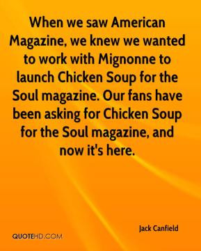 When we saw American Magazine, we knew we wanted to work with Mignonne ...