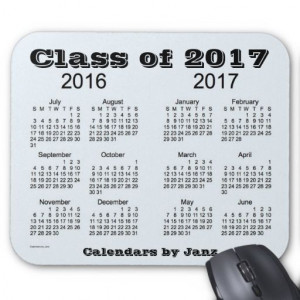 Class of 2017 Calendar by Janz Mouse Pad