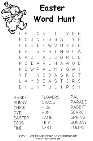Catholic Easter Word Search | Free Easter Printable Coloring Pages for ...