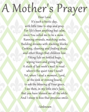 Mother’s Prayer