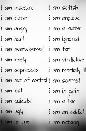 lonely pain hurt eating disorder anxiety alone fat help self harm self ...