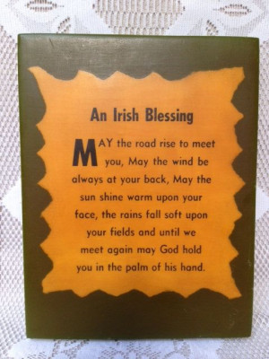 CLEARANCE Vintage Irish Blessing Wooden Plaque, Home Decor, Quote ...