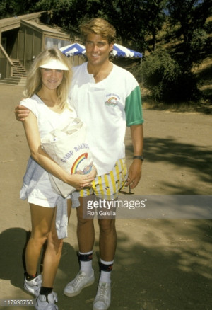 Caption: Heather Locklear and Ted McGinley during Celebrity Softball ...