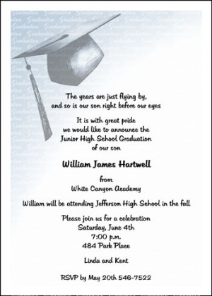 8th Grade Graduation Announcements Card 7388GCS-JR