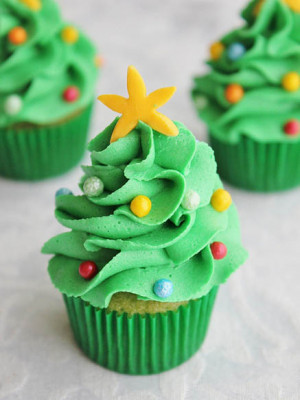 christmas tree cupcakes christmas tree and star christmas tree ...
