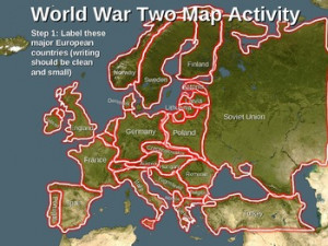 War Two Map Activity Nazi Expansion Fun Interactive Slide Ppt