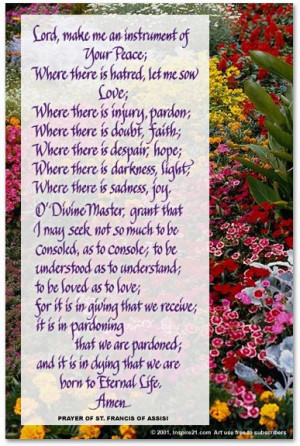 Prayer of St. Francis of Assisi