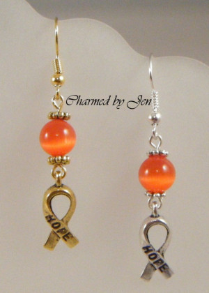 Show your pride with these beautiful earrings - leukemia awareness
