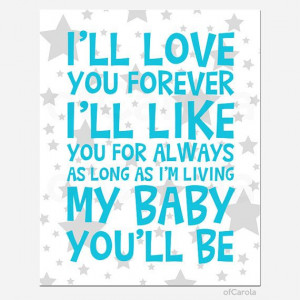 Wall Art Baby Quote Nursery Print PERSONALIZED I'll by ofCarola, $15 ...