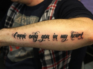 Arm Quote Tattoo for Men | Cool Man Tattoos