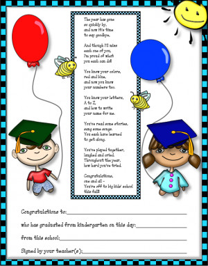 and poems can be a great addition to your kindergarten graduation ...