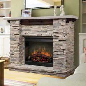 stone electric fireplaces with mantels