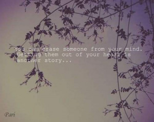 You Can Erase Someone From Your Mind Break Up Quote