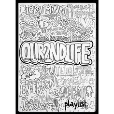 Collage drawing of Youtube's 'our2ndlife' channel