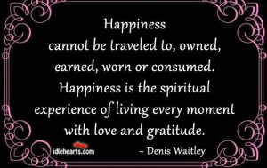 Happiness - Denis Waitley
