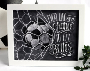 soccer art soccer decor inspirati onal quote motivational quote ...