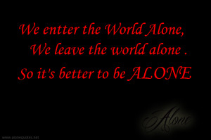 alone quotes and sayings