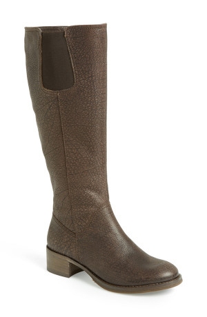 tall brown leather boots women