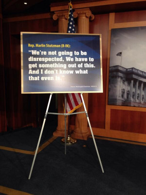 and displayed at their last press conference about the shutdown