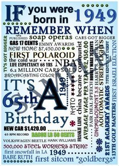 ... birthday party 1949 65th by binkerbows, $11.00 parti 1949, birthday