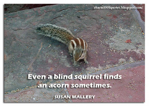 Even a blind squirrel finds an acorn sometimes.