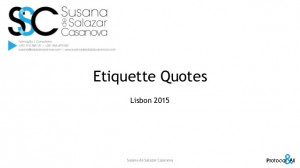 Etiquette Quotes