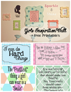 Girls Inspiration Collage Wall + Free Printable