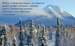 winter quote of comfort and warmth