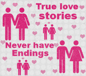 True Love Stories Grey Background