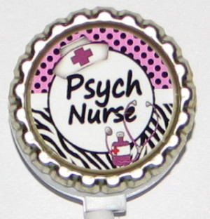 Psychiatric Psych Nurse retractable ID badge holder nurse (3 colors to ...