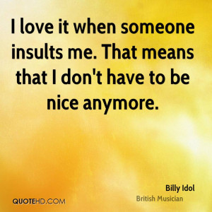 Billy Idol Love Quotes
