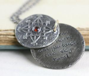 Inspirational Rumi Quote - Mandala Necklace - Yoga Jewelry ...
