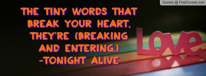 ... that Break your Heart, they're {Breaking and Entering.}-Tonight Alive