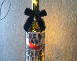 ... even add it to the food, W.C. Fields Quote, Bottle Light, Home Decor