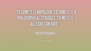 To some it is Napoleon, to some it is a philosophical struggle, to me ...