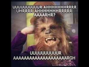 LOL funny star wars nerd Chewbacca geek