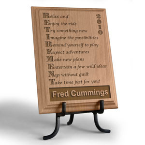 retirement wooden plaque life begins at retirement and this solid wood ...