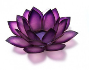 Beautiful Purple Lotus Candle Holder