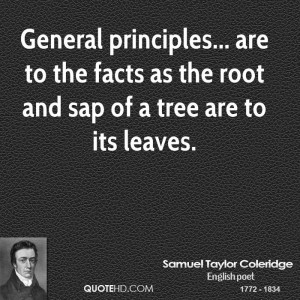 ... ... are to the facts as the root and sap of a tree are to its leaves