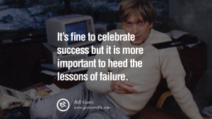 It’s fine to celebrate success but it is more important to heed the ...