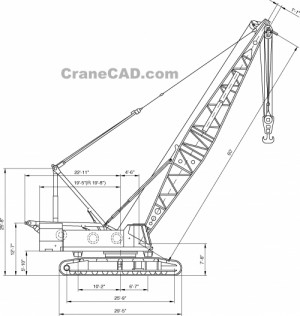 Crane Cad Blocks Mobile Crane Drawings As Top View And Side View
