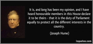 More Joseph Hume Quotes