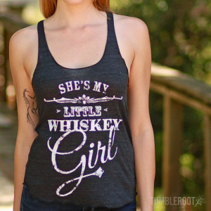 She's My Little Whiskey Girl | Tri-Black Racerback Tank Top | Women's ...
