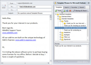 This addin allows Outlook users to reply to their emails with ...