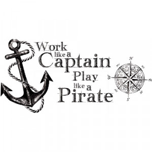Work Like A Captain Quote Peel-and-Stick Wall Decals