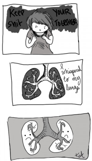 Doodle Quote.“Keep your shit together,” I whispered to my lungs ...