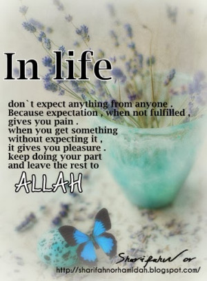 in life don t expect anything from anyone