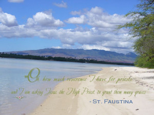 saintly quote on priests by st faustina