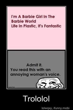 Barbie girl in a Barbie world More