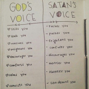 Just listen to God and His voice